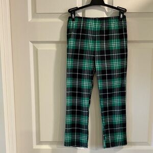 NWOT Interfocus Inc. Kids Pajama Bottoms 6-7Y/Green Black White